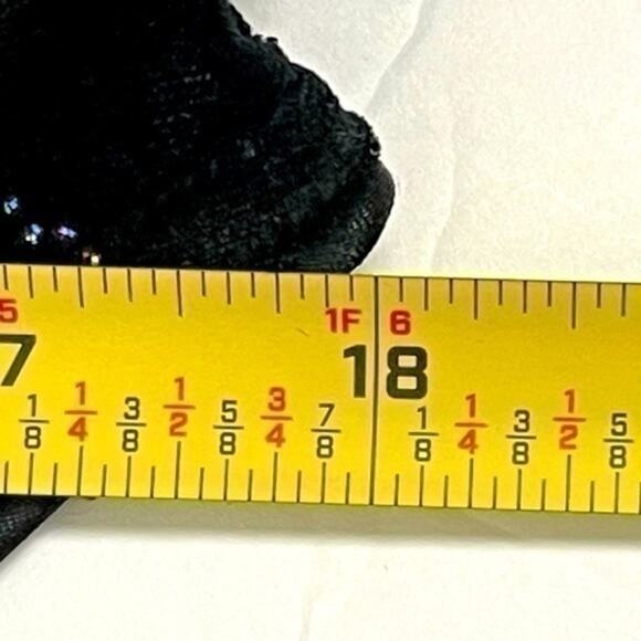 Dawn Joy Vintage Velvet Maxi Dress With Multi Colored Metallic Dots Size 13 Jr - Picture 9 of 10